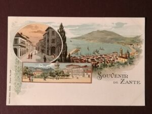 Old postcard depicting Zakynthos
