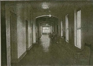 Central corridor of the surgical clinic of the Balukli Hospital in Istanbul in 1901.
